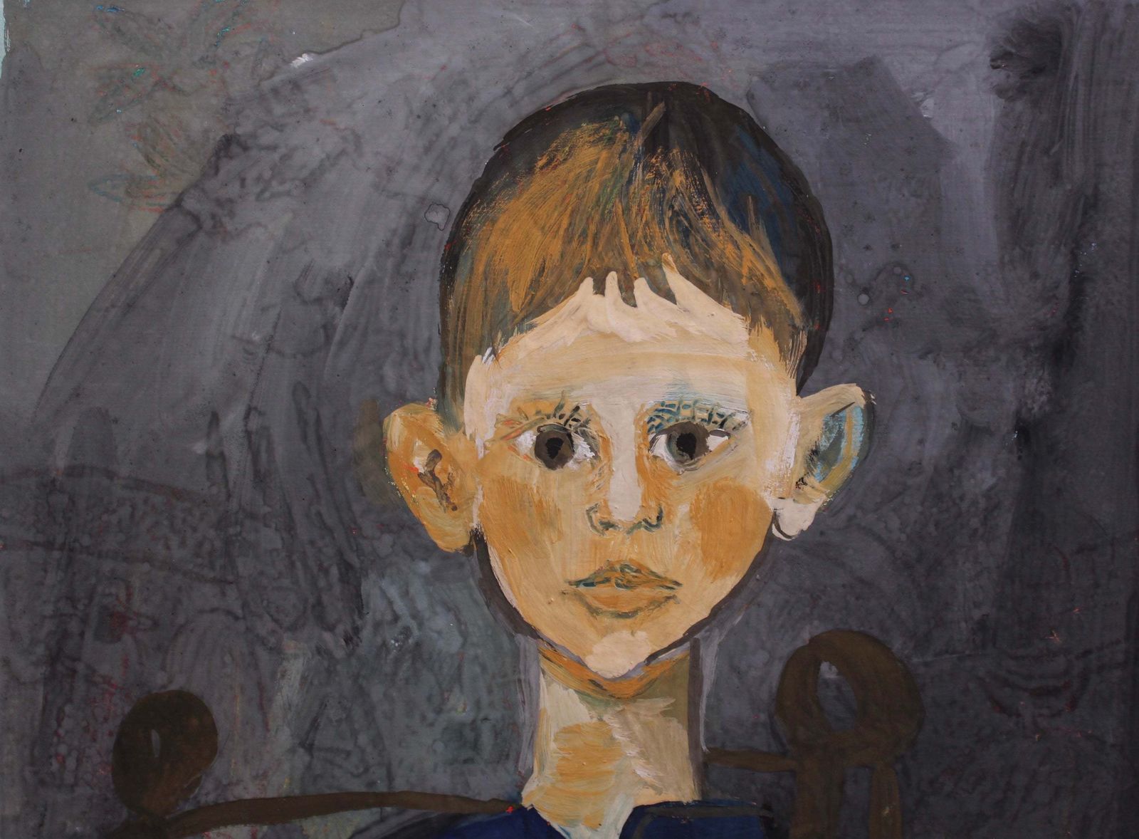 'Portrait Of Boy In A Chair' By Raymond Debiève (Circa 1960s) photo vinterior