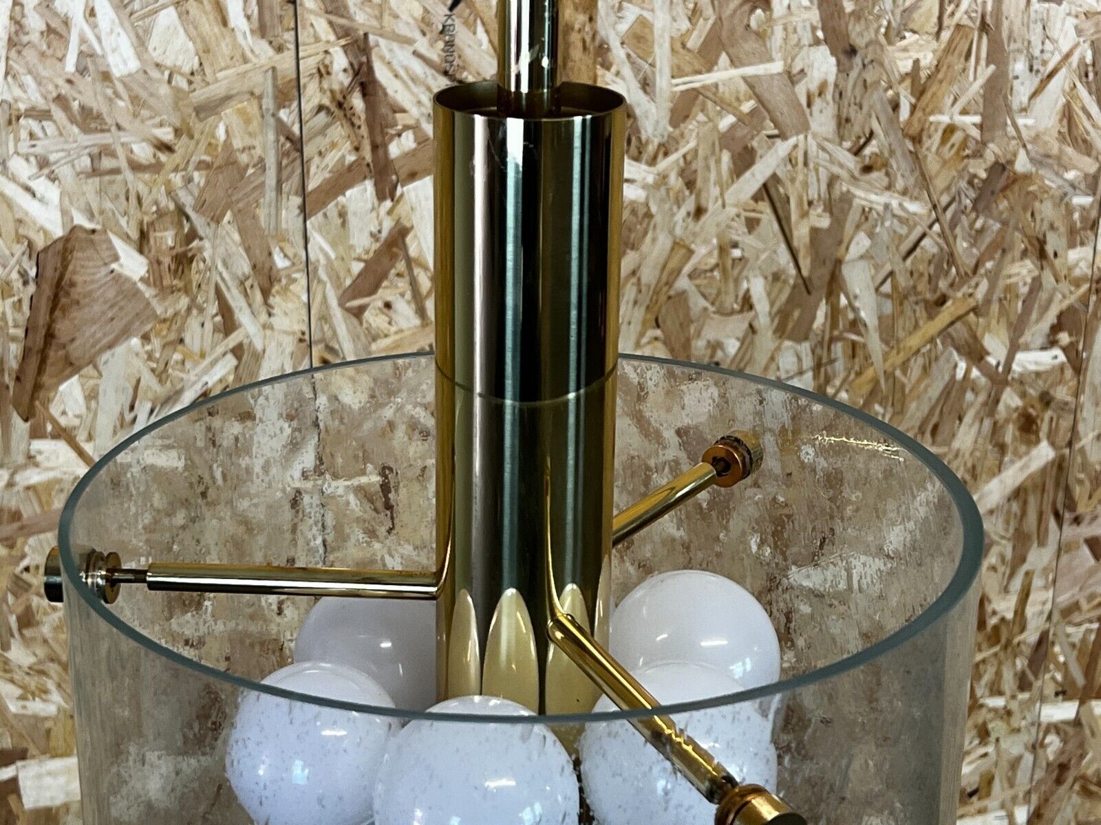 60s 70s Chandelier Huge Chandelier Pendant Lamp Limburg Glass & Chrome Design photo vinterior