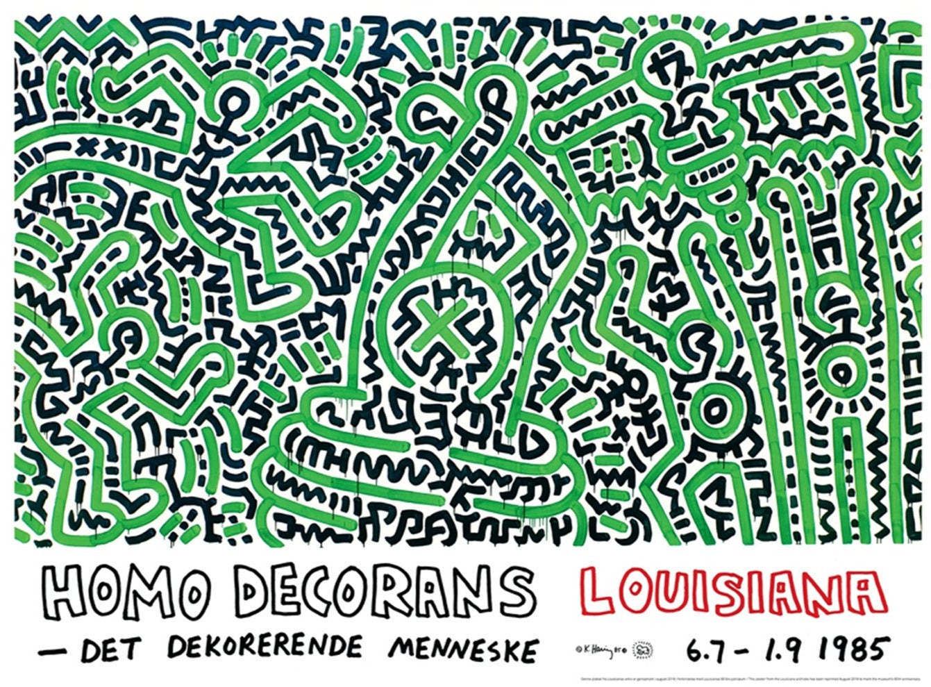 Keith Haring   Homo Decorans  Original Vintage Poster