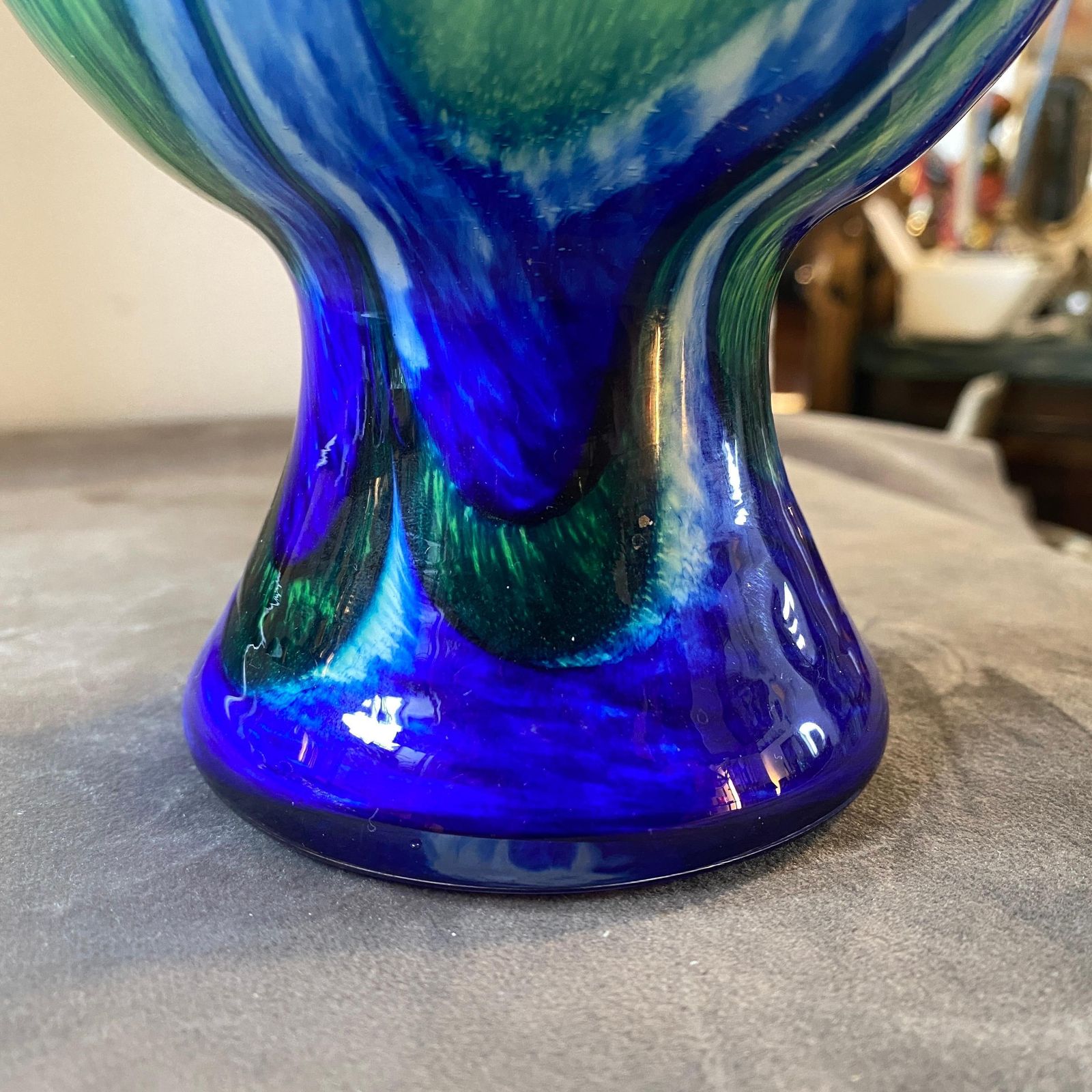 1970s Mid Century Modern Glass Italian Vase In The Style Of Carlo Moretti photo buy
