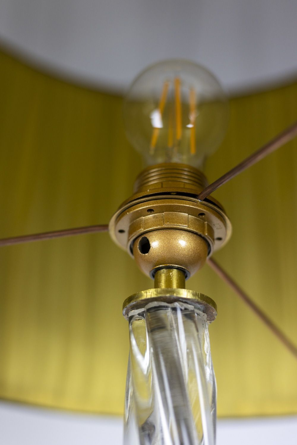 Maison Baguès, Floor Lamp In Glass And Gilded Metal, 1950s photo Lighting