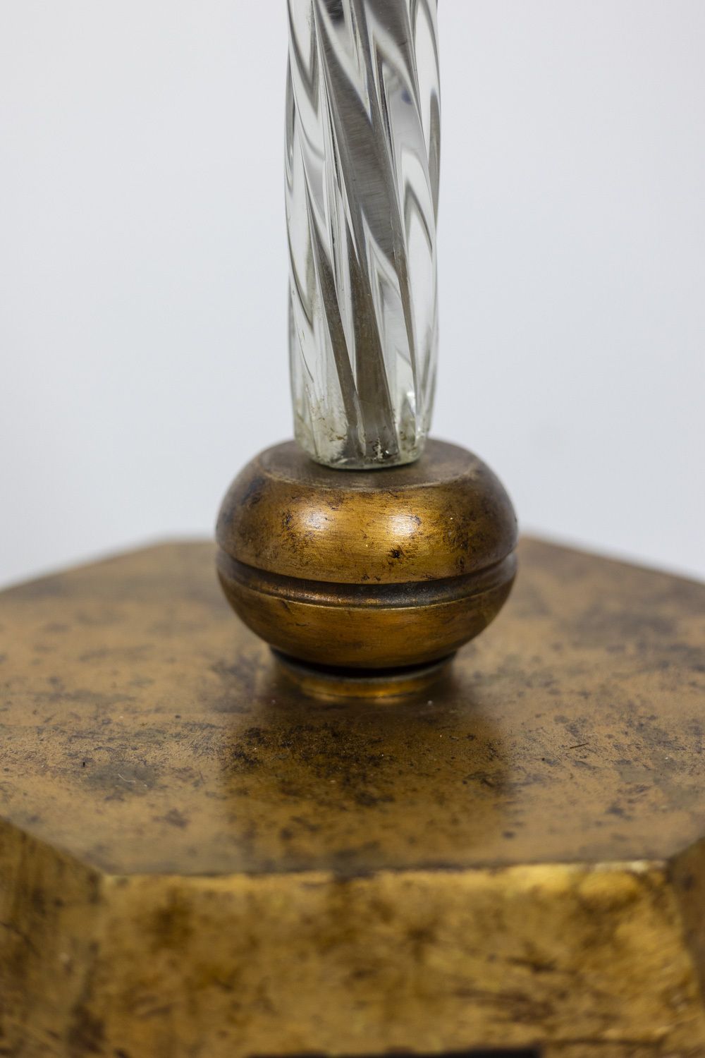 Maison Baguès, Floor Lamp In Glass And Gilded Metal, 1950s photo vintage