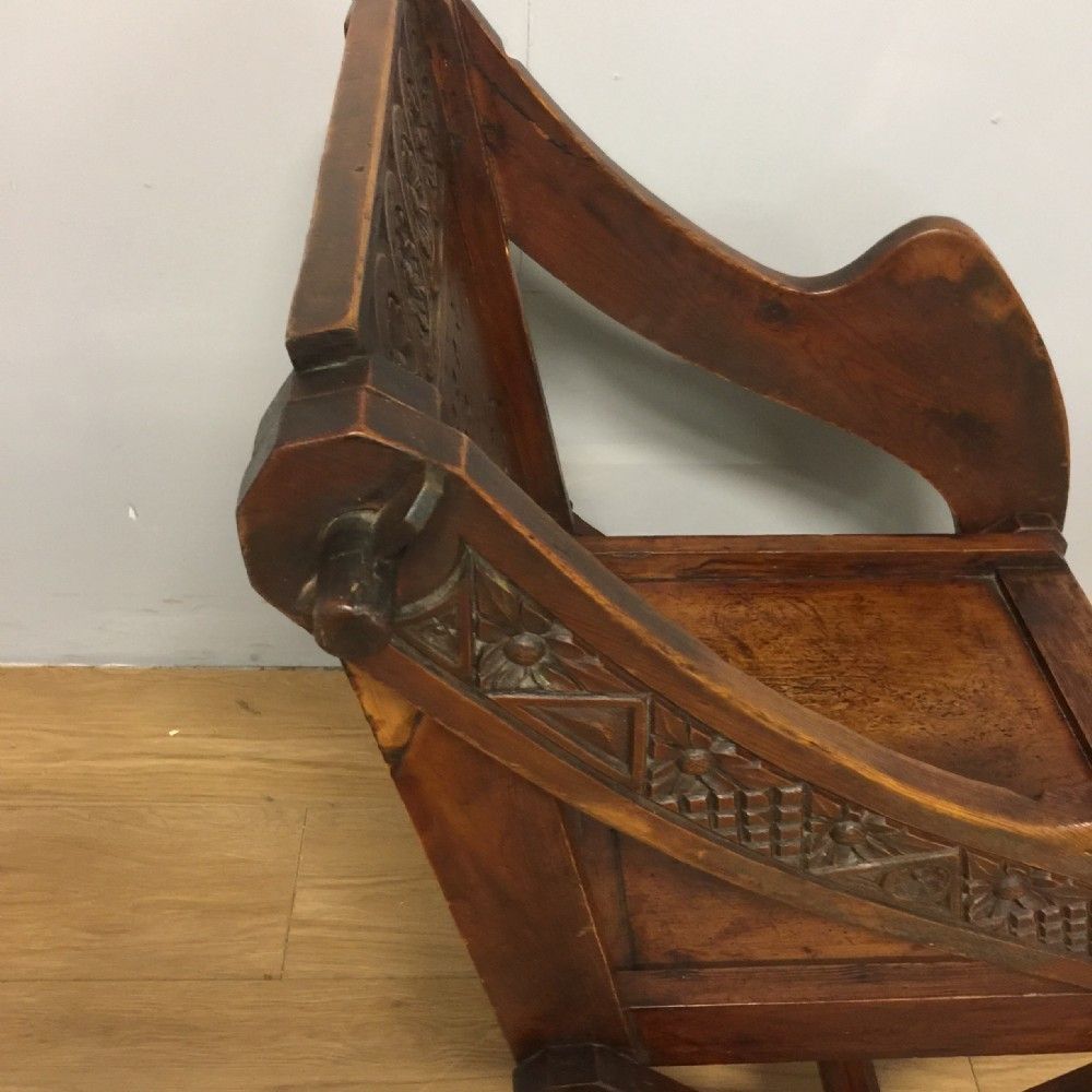 Nineteenth Century Carved Glastonbury Chair photo vinterior