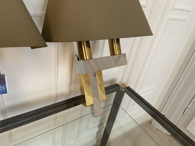 Pair Of Sconces, Willy Rizzo For Lumica, Italy, 1970s photo furniture
