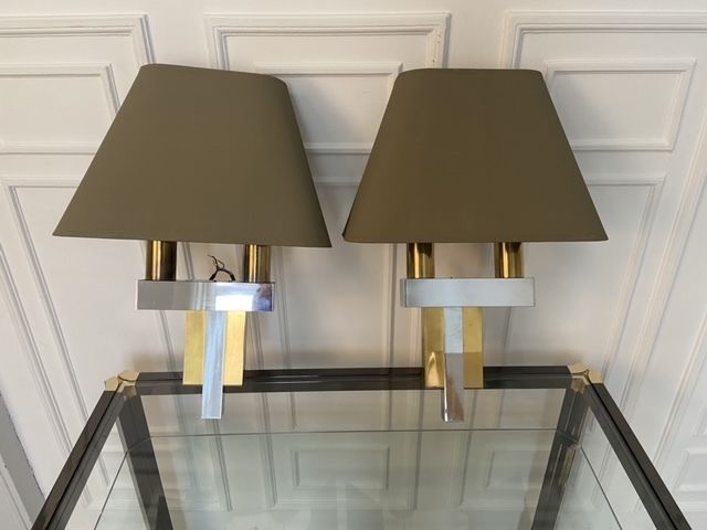 Pair Of Sconces, Willy Rizzo For Lumica, Italy, 1970s