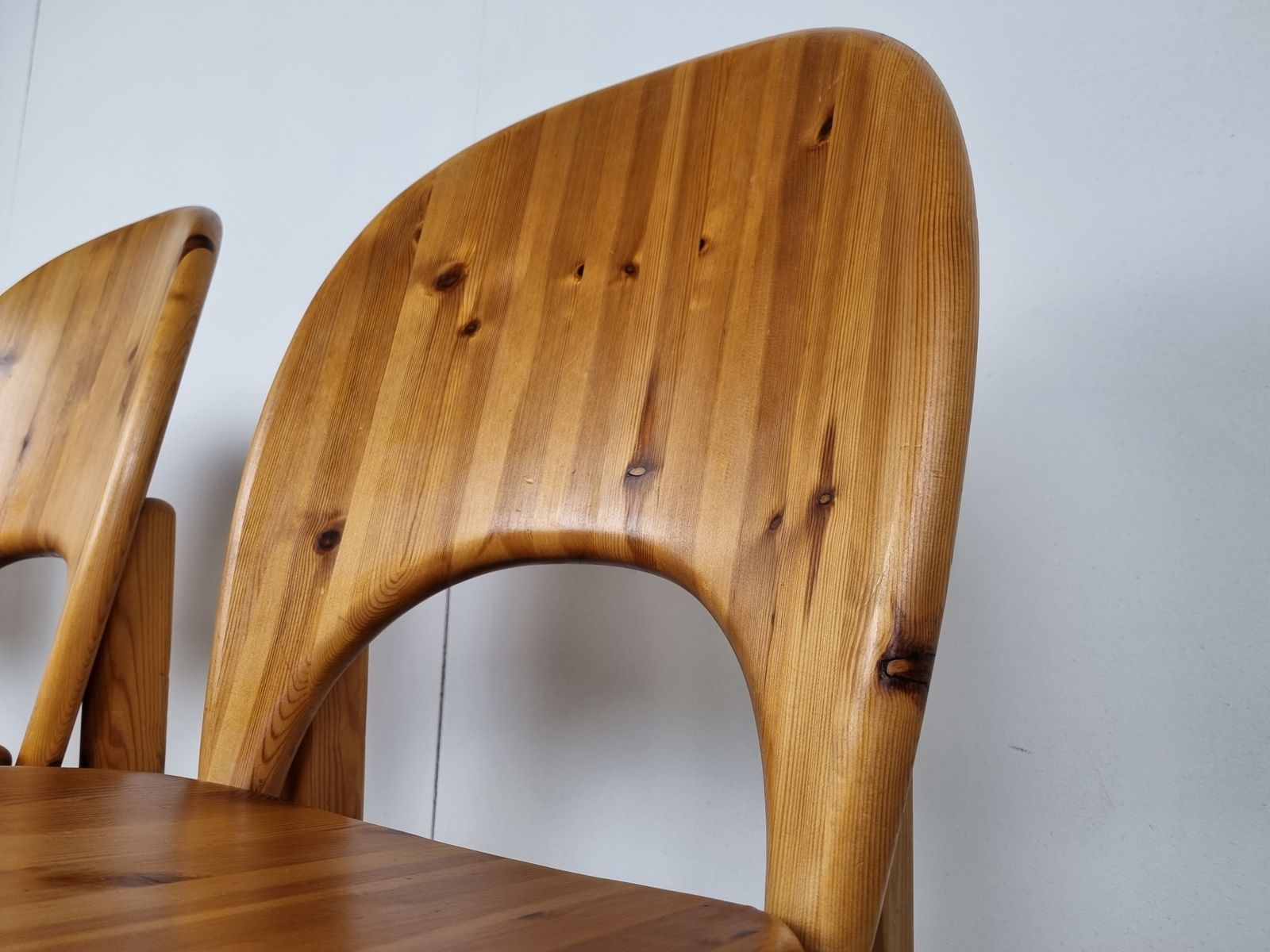 Rainer Daumiller Pine Wood Dining Chairs For Hirtshals Savvaerk   Set Of 4   1980s photo 950.0