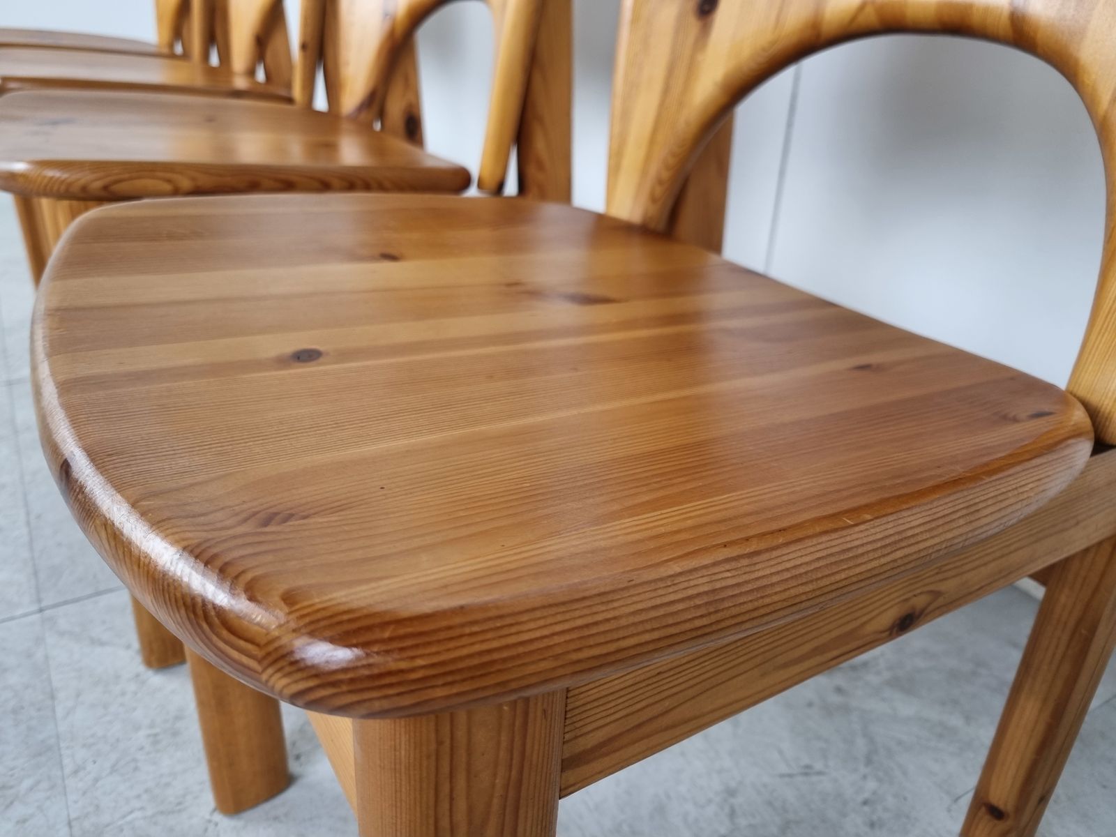 Rainer Daumiller Pine Wood Dining Chairs For Hirtshals Savvaerk   Set Of 4   1980s photo vintage