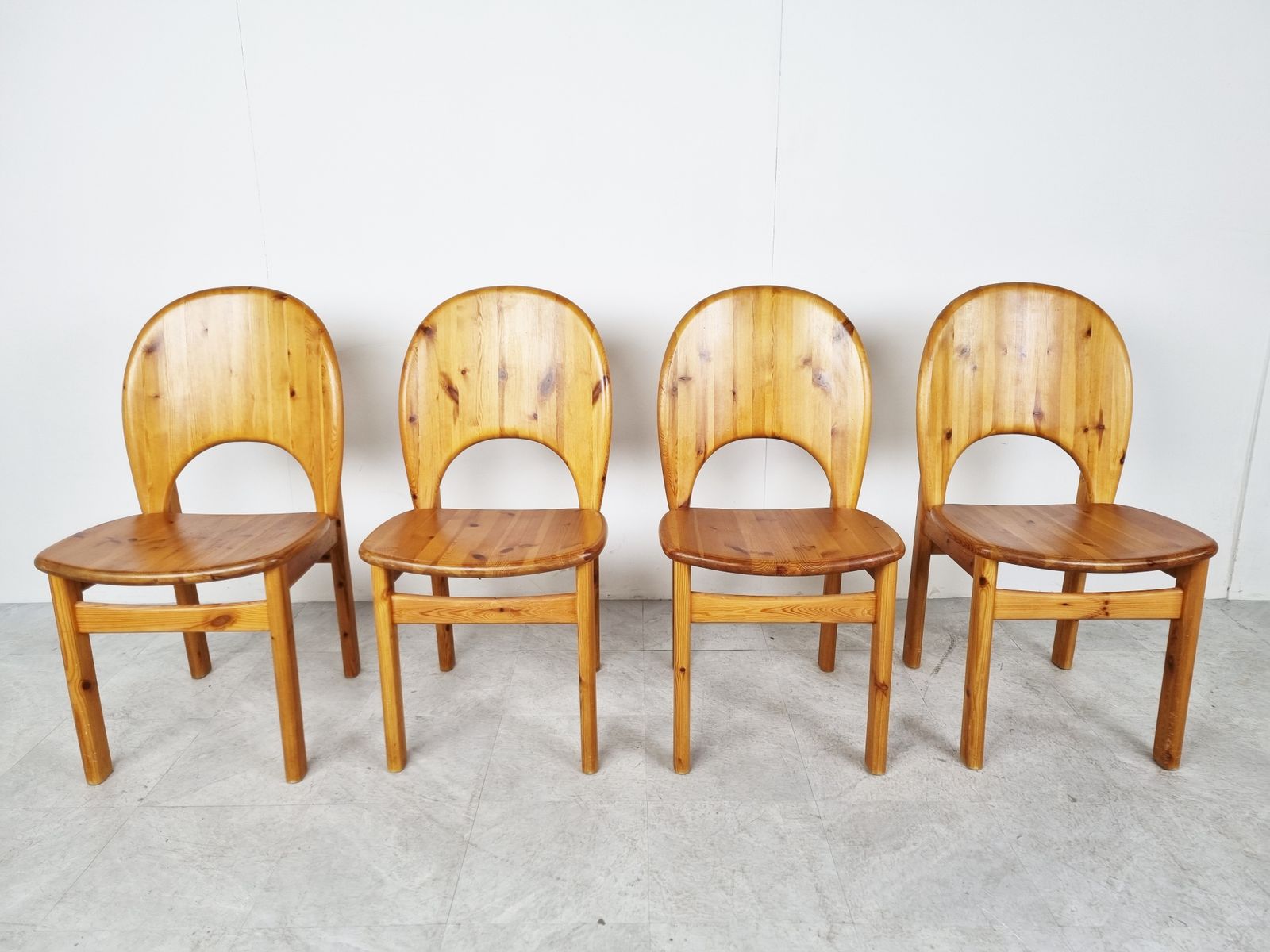 photo for sale Rainer Daumiller Pine Wood Dining Chairs For Hirtshals Savvaerk   Set Of 4   1980s