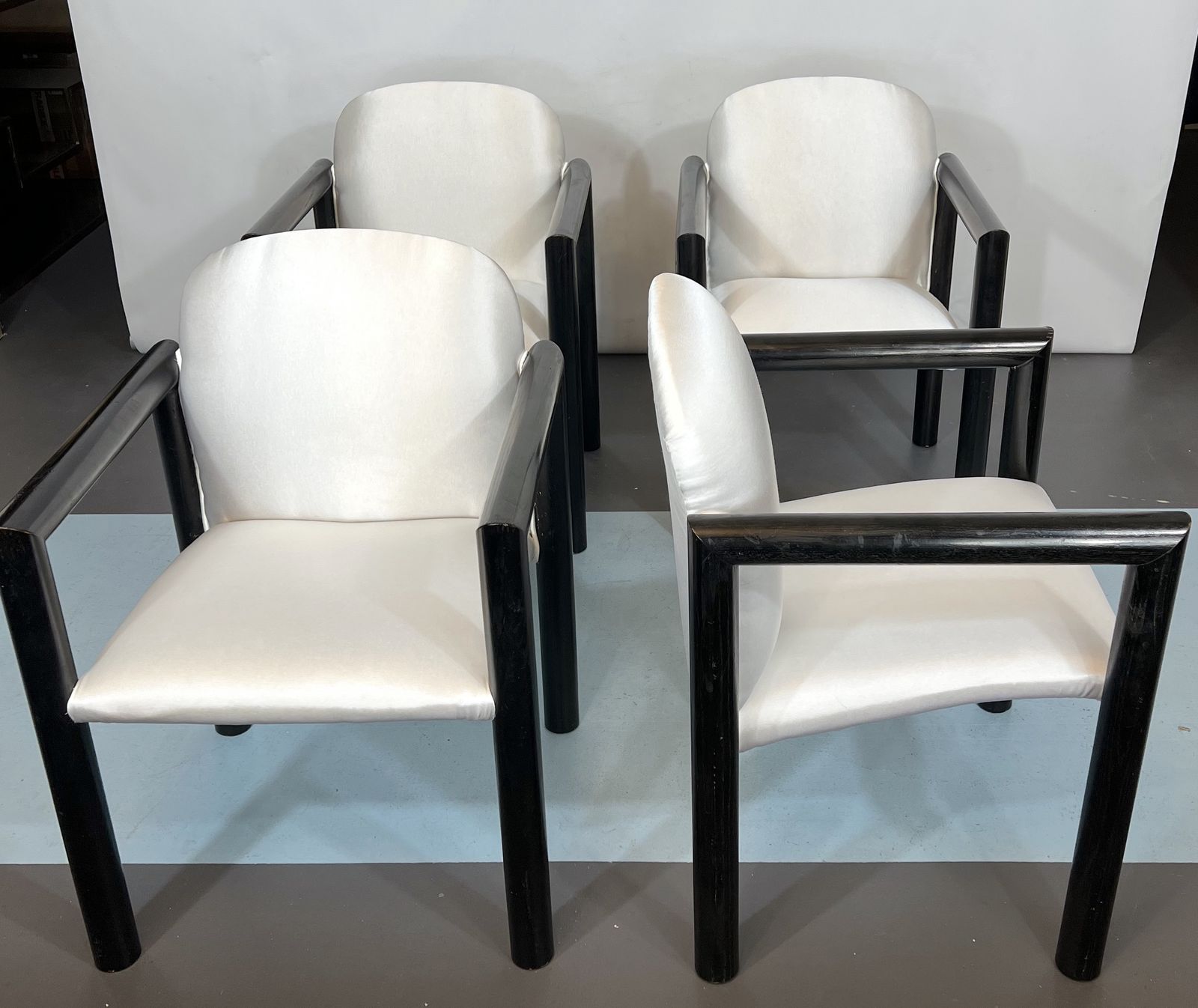 photo for sale Mid Century Italian Modern Set Of 4 Armchairs From 70s