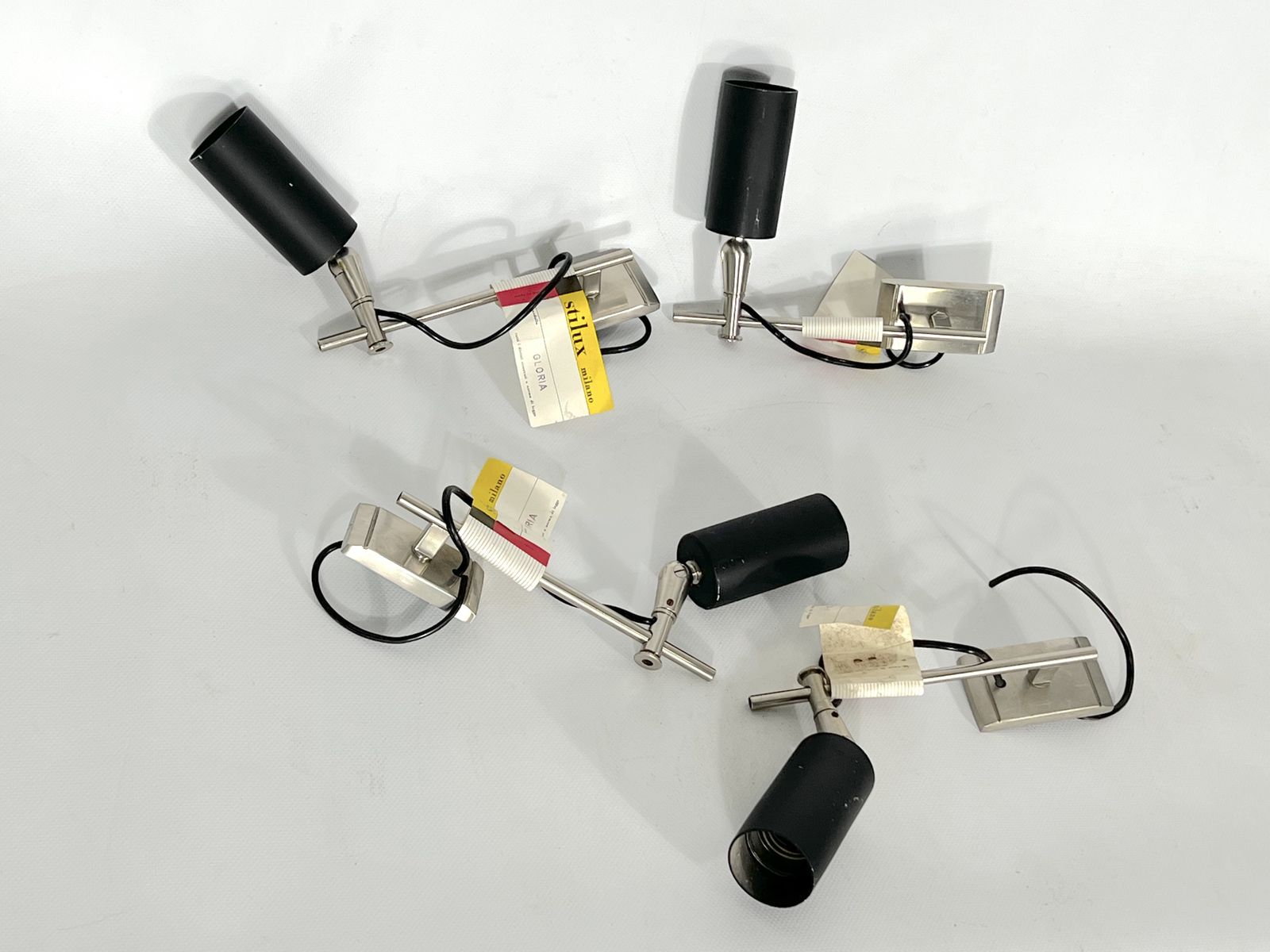 Mid Century Modern Set Of Four Inedited Orientable Gloria Model Spotlights By Stilux Milano photo 2904.85