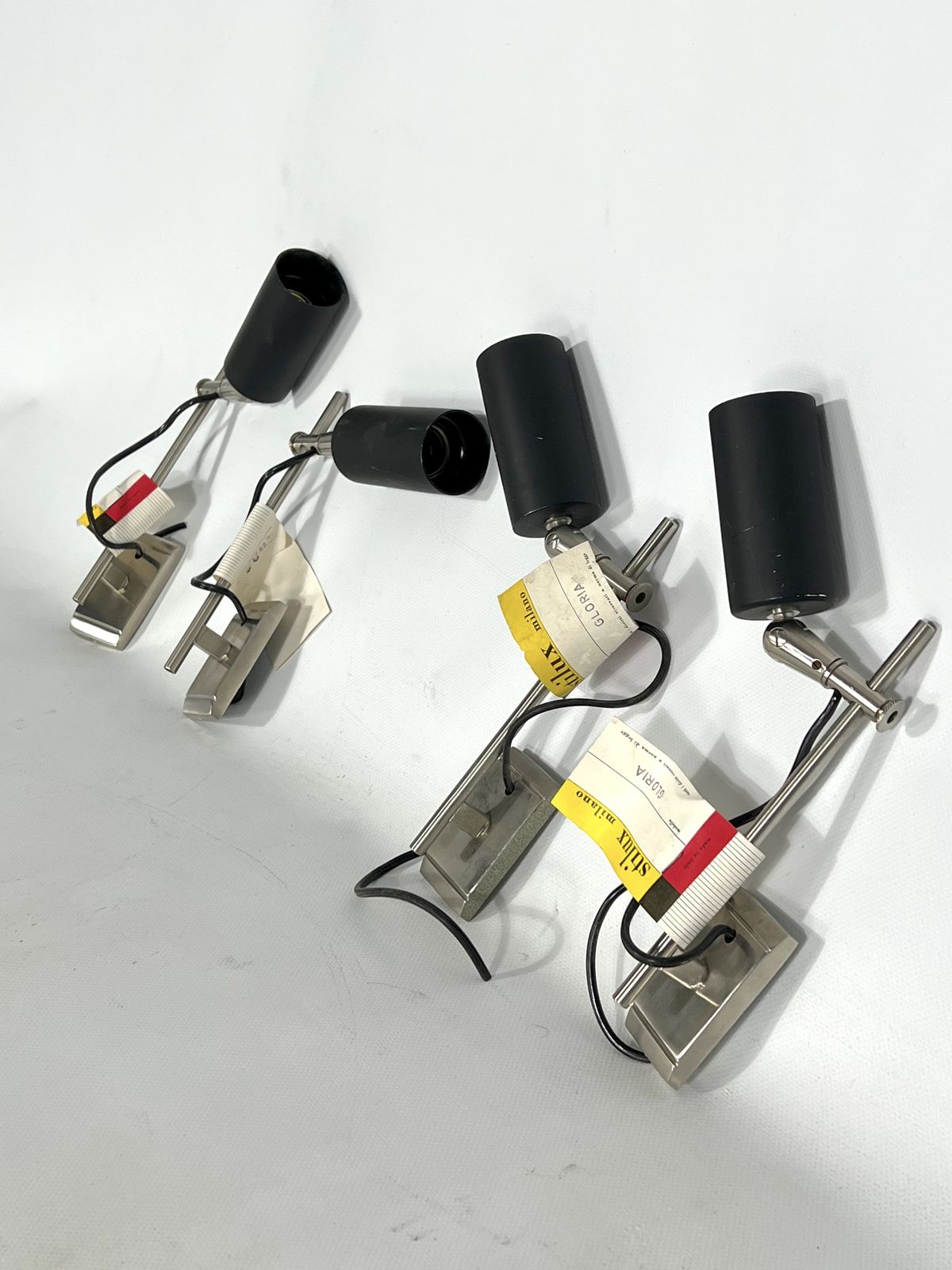 photo for sale Mid Century Modern Set Of Four Inedited Orientable Gloria Model Spotlights By Stilux Milano