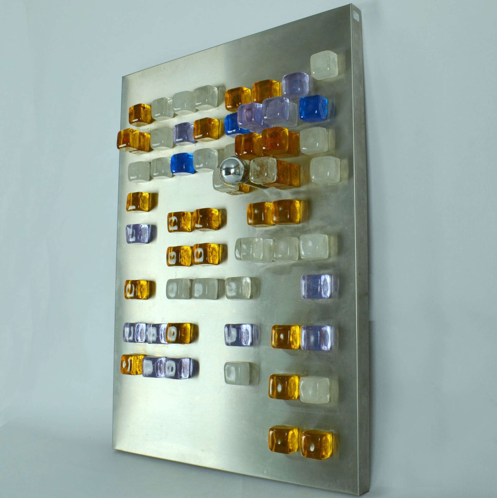 3500.0 Poliarte Wall Light Of Glass Cubes On Stainless Steel By Albano Poli photo