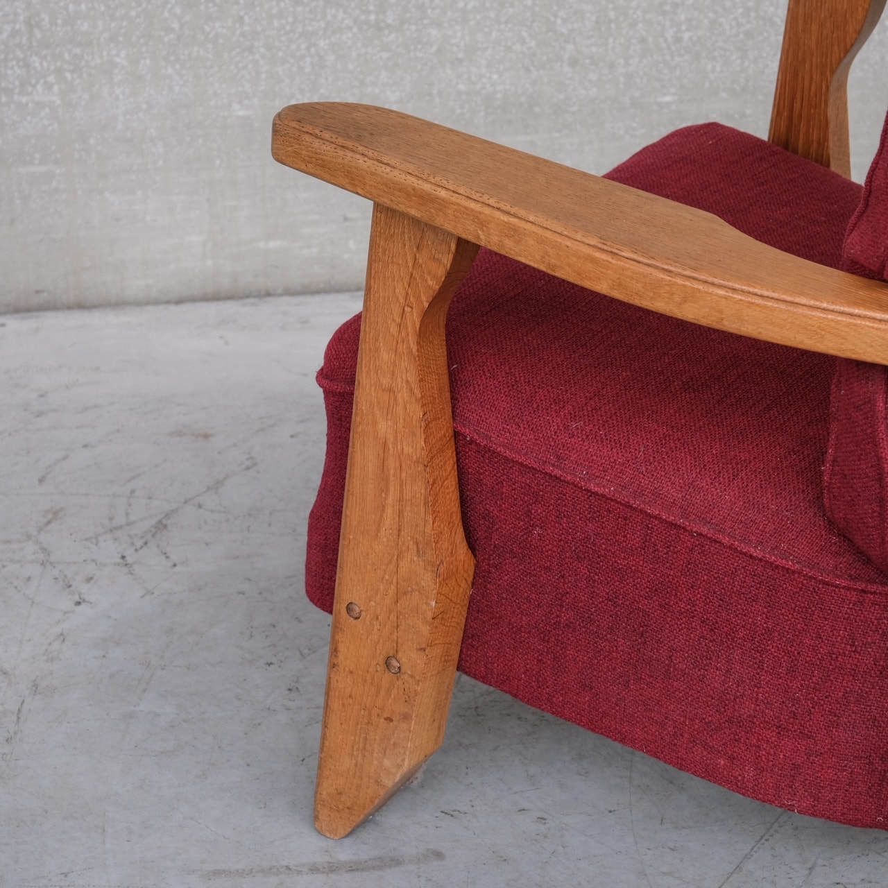 Guillerme Et Chambron Oak Mid Century French Armchair photo vinterior