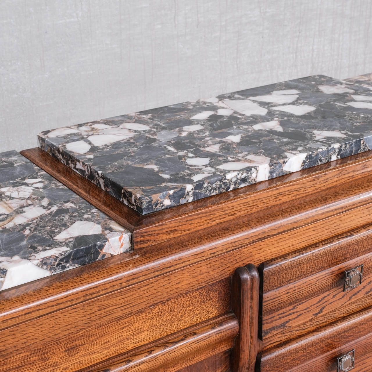 Art Deco French Marble Credenza Or Sideboard photo vintage