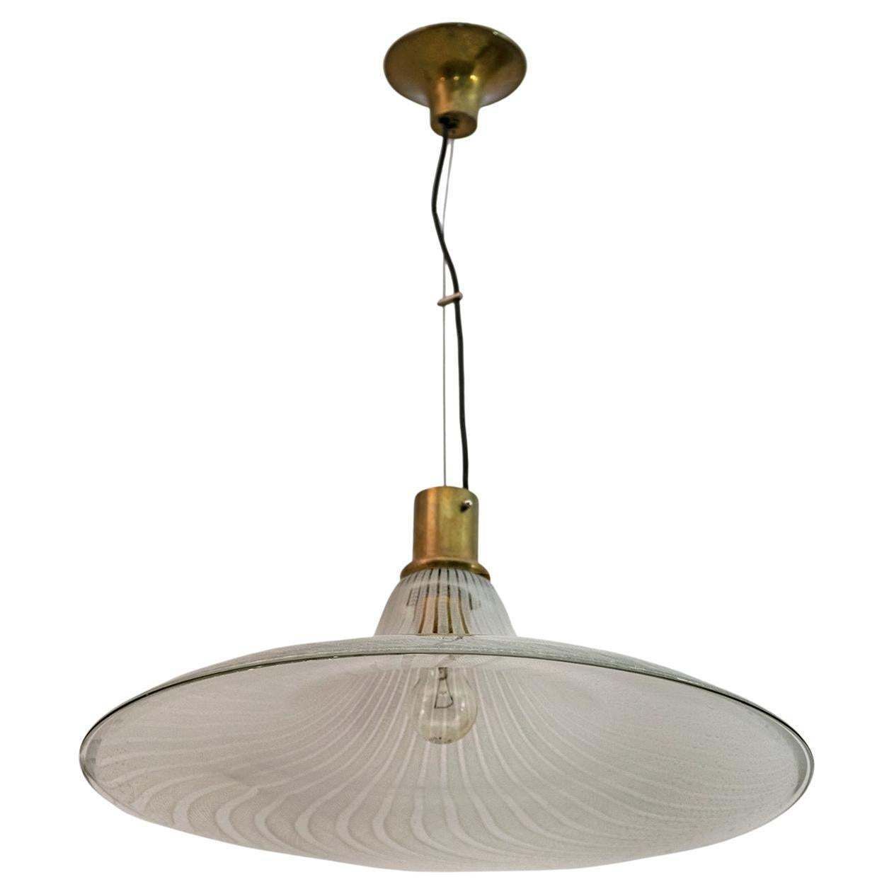 Mid Century Modern Italian Murano Bubbles Glass Pendant Lamp, 1970s