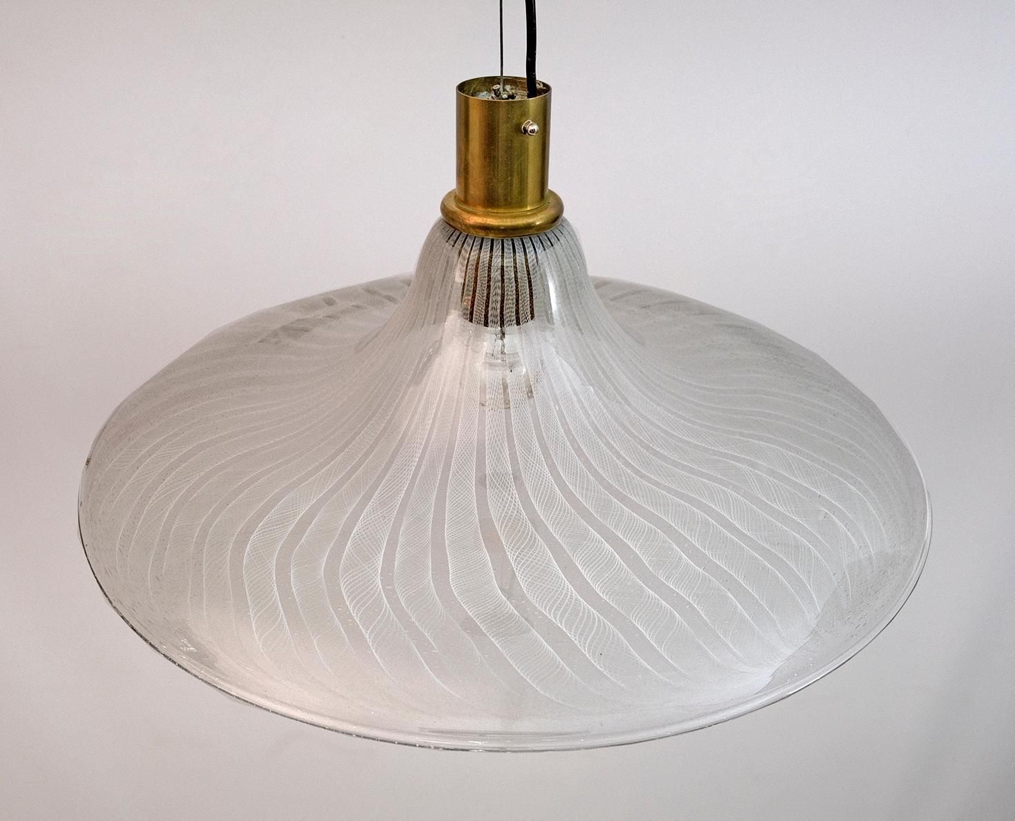 Mid Century Modern Italian Murano Bubbles Glass Pendant Lamp, 1970s photo vinterior