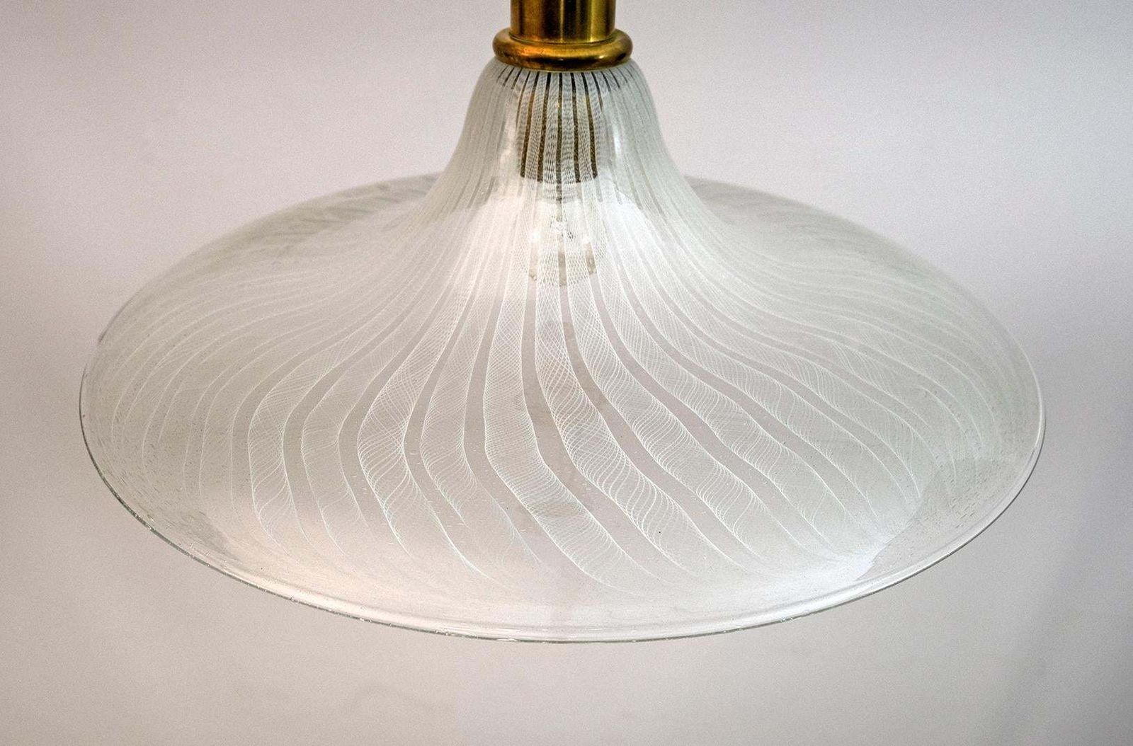 Mid Century Modern Italian Murano Bubbles Glass Pendant Lamp, 1970s photo vintage