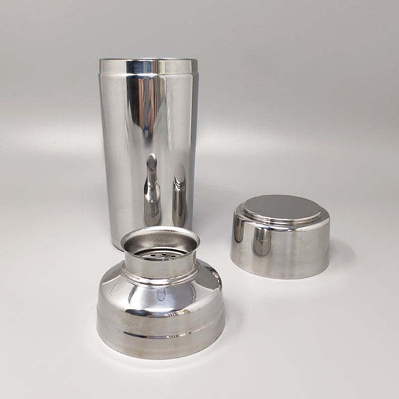 1970s Gorgeous Cocktail Shaker With Ice Bucket By Mepra. Made In Italy photo vinterior