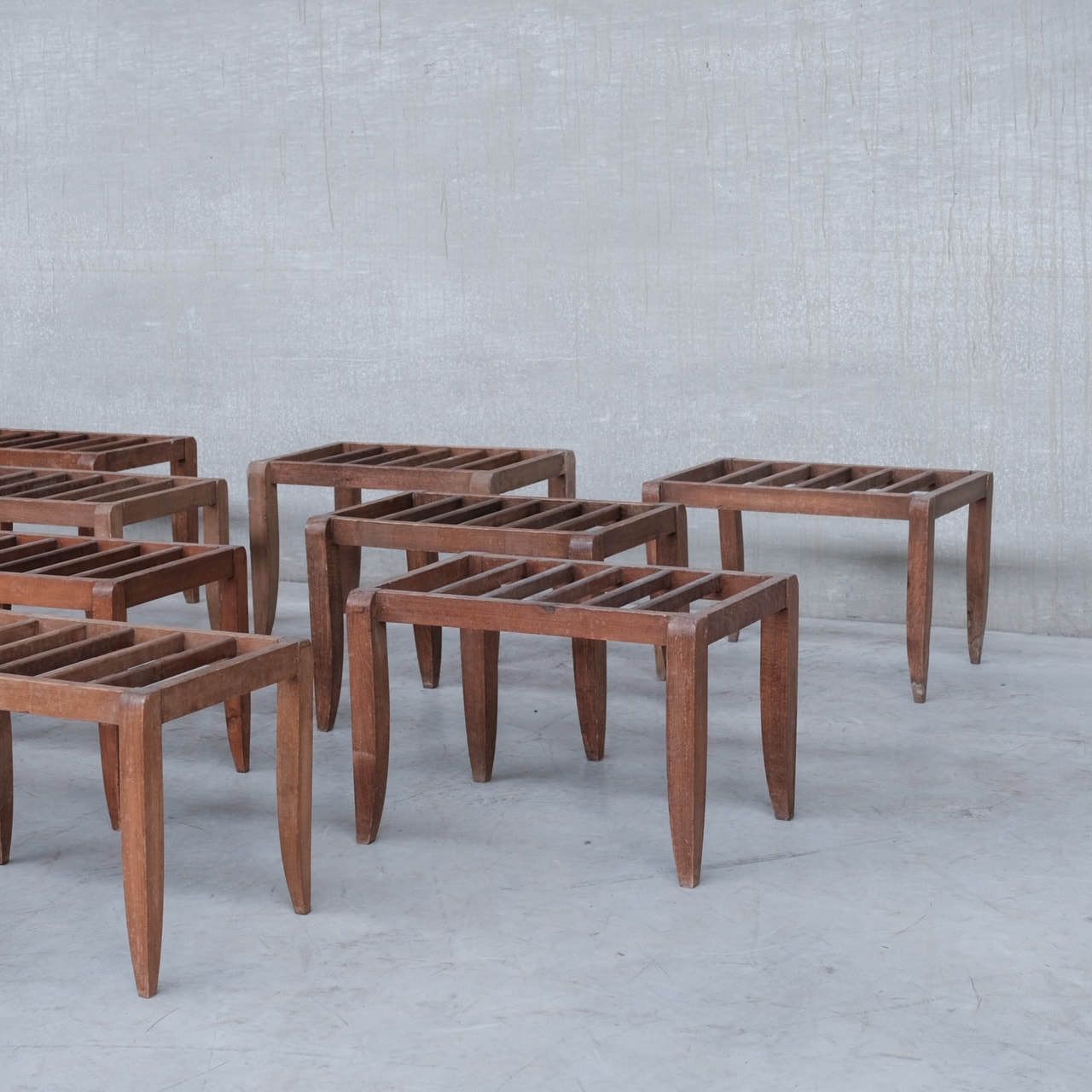 photo for sale French Mid Century Wooden Luggage Racks (10)