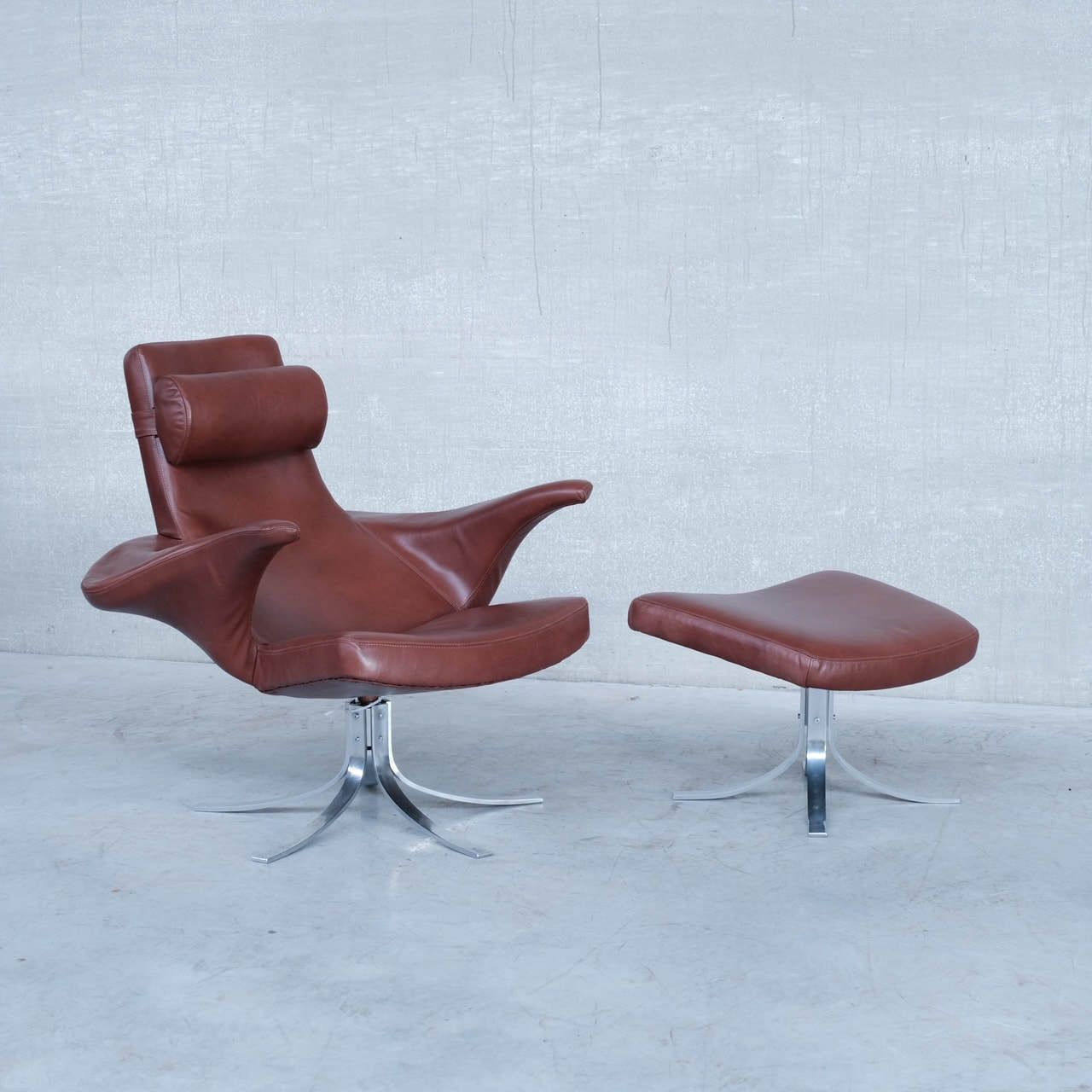 Danish Leather Mid Century Armchair By Gösta Berg By Fritz Hansen photo furniture