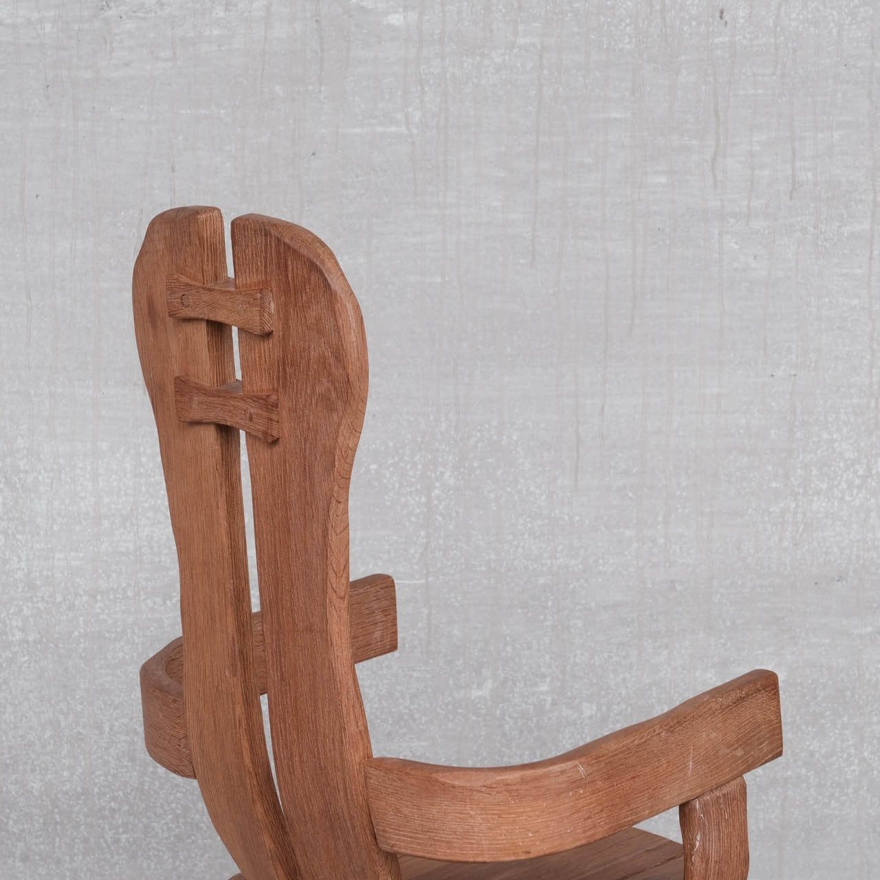 Belgium Oak Brutalist Mid Century Chairs By De Puydt (4) photo Furniture