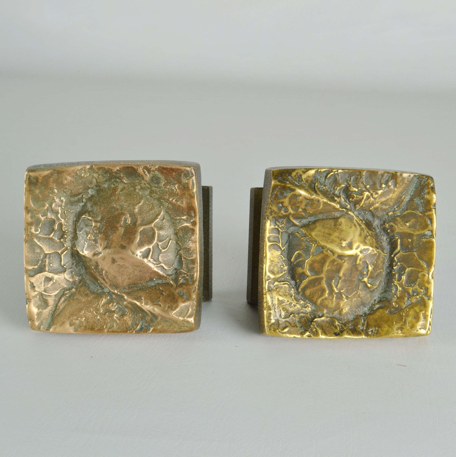 Tree Pairs Of Square Bronze Push Pull Door Handles With Tree Relief photo vinterior