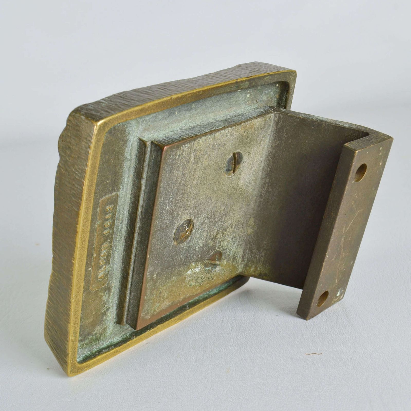 1750.0 Tree Pairs Of Square Bronze Push Pull Door Handles With Tree Relief photo