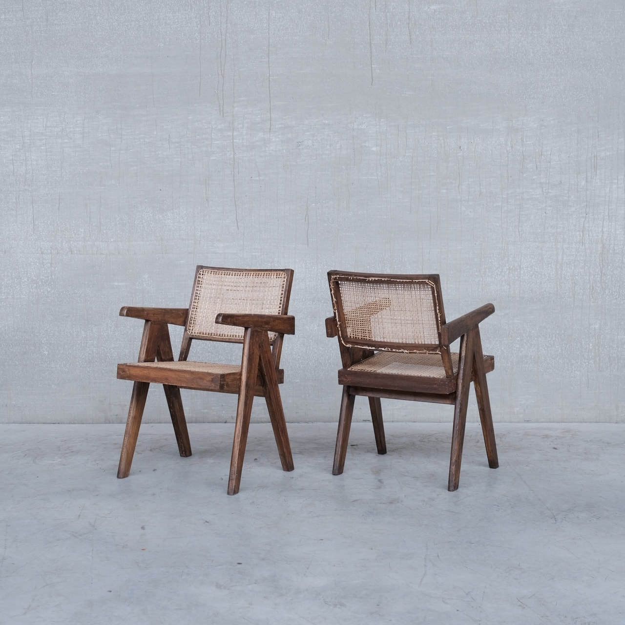 Pierre Jeanneret Pair Of Mid Century Office Armchairs photo furniture