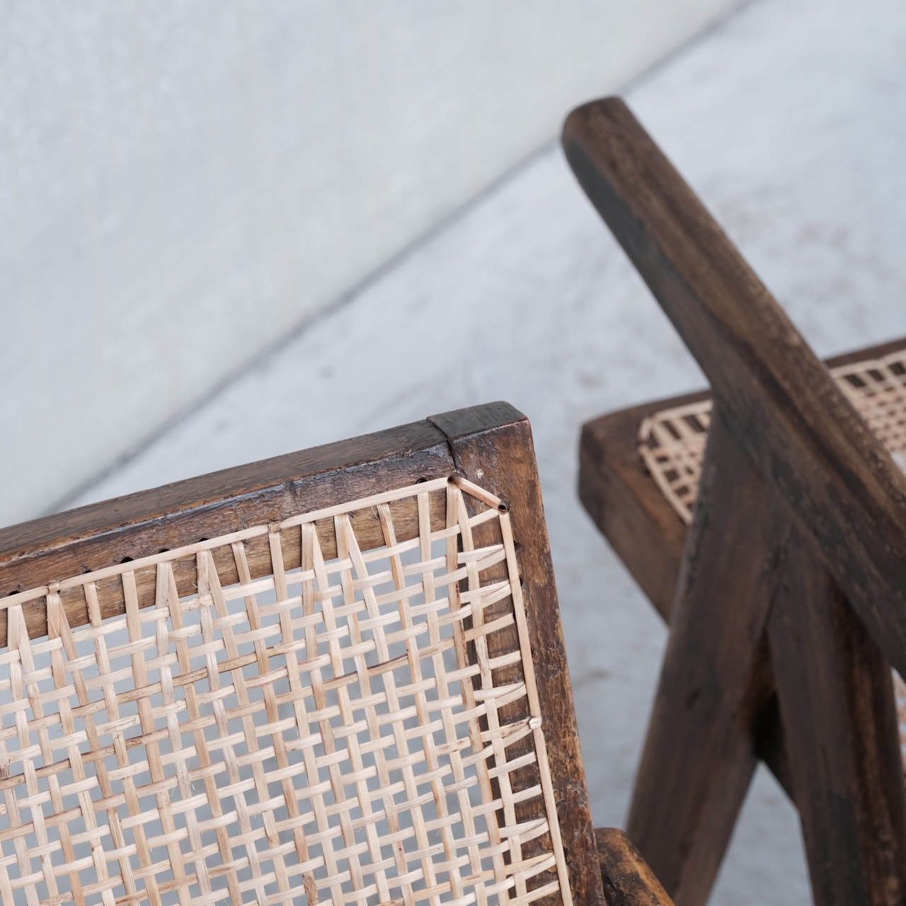 photo for sale Pierre Jeanneret Pair Of Mid Century Office Armchairs