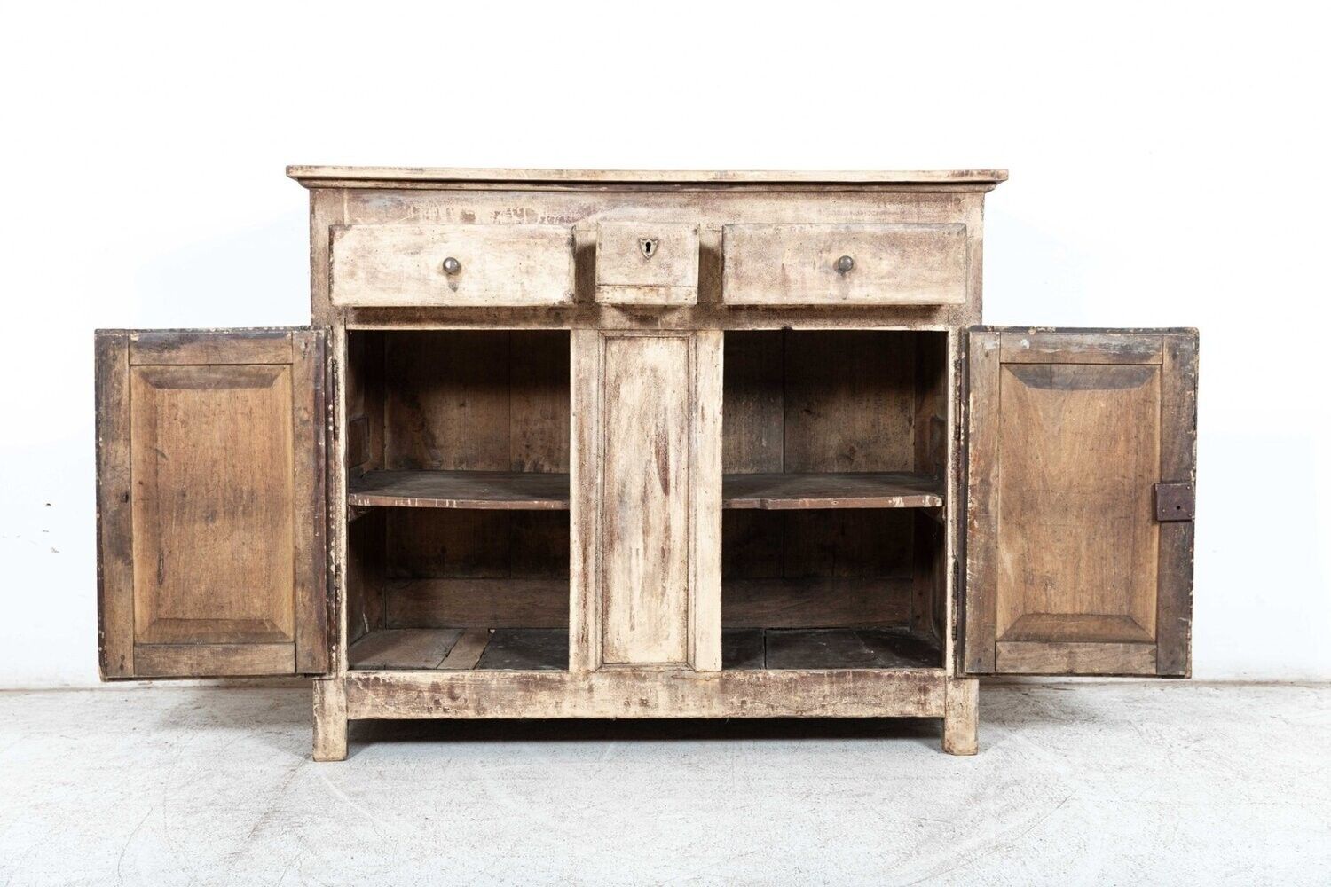 Early 19th French Provincial Fruitwood Painted Buffet photo furniture