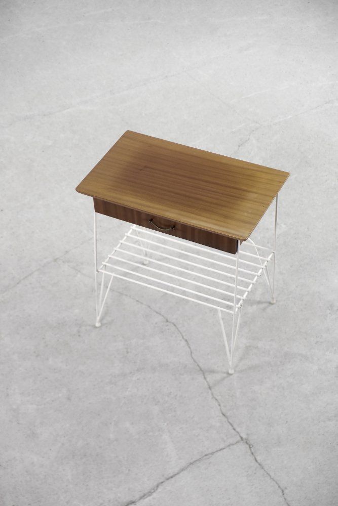 Mid Century Scandinavian Modern Brown Walnut Nightstand, 1960s
