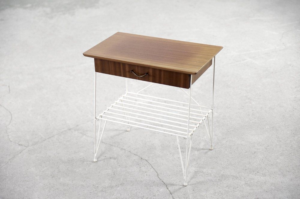 Mid Century Scandinavian Modern Brown Walnut Nightstand, 1960s photo 981.0