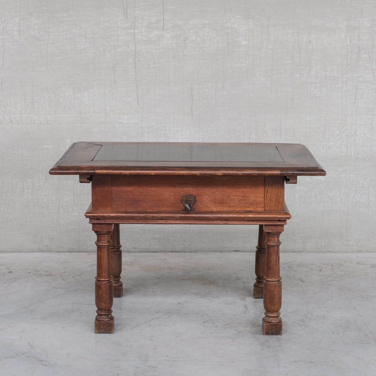photo furniture Antique Italian Money Changers Desk With Hidden Storage