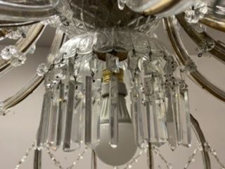 photo buy Gigantic Italian Crystal Chandelier 1950’s Fully Restored