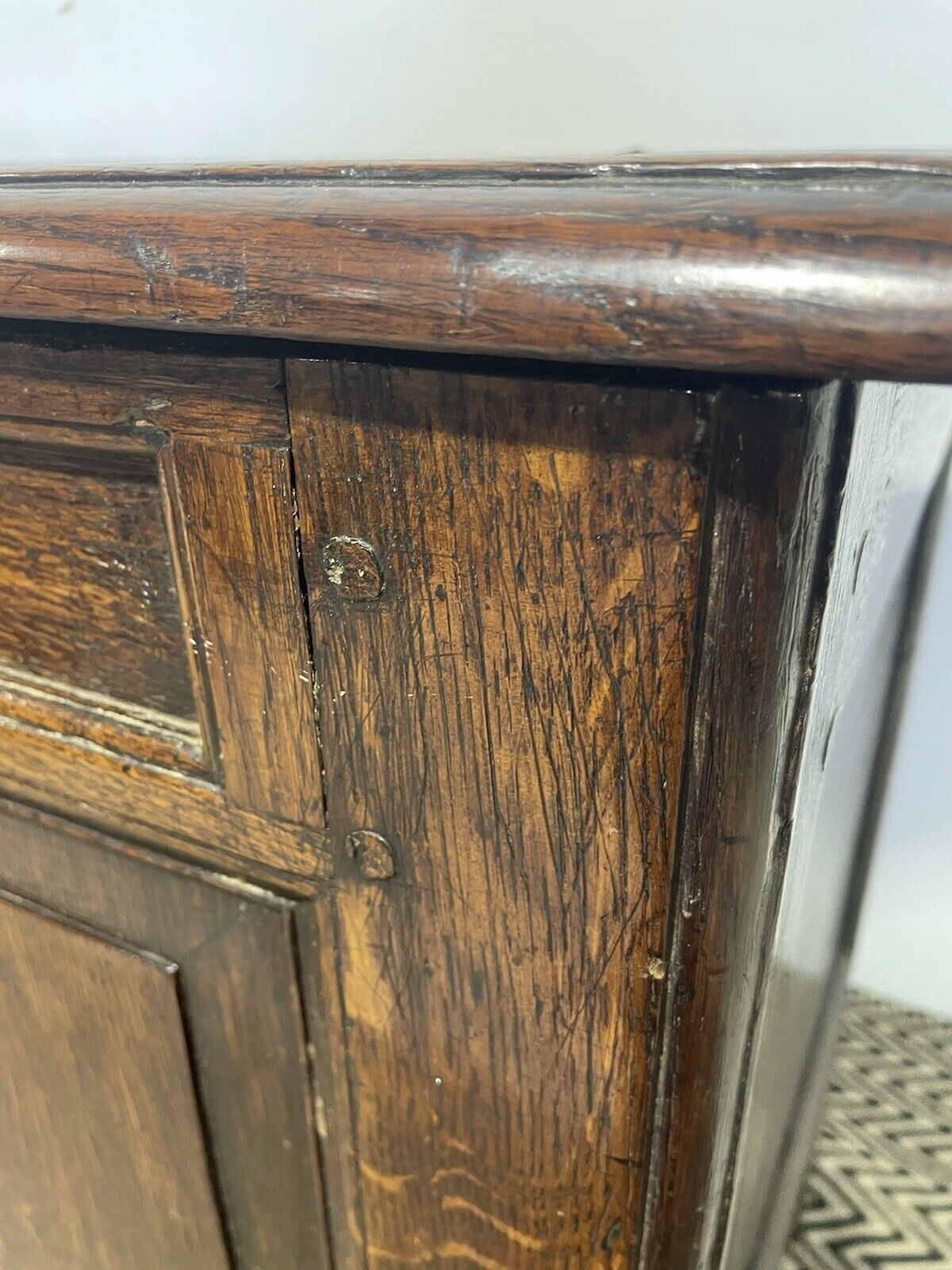 Antique C1740 Welsh Oak Mule Chest Trunk Storage Blanket Chest Hallway Storage photo Furniture