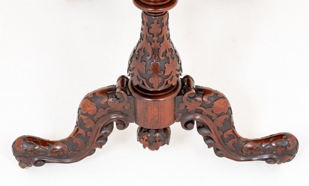 Irish Centre Table   Antique Rosewood Circa 1860 photo vinterior