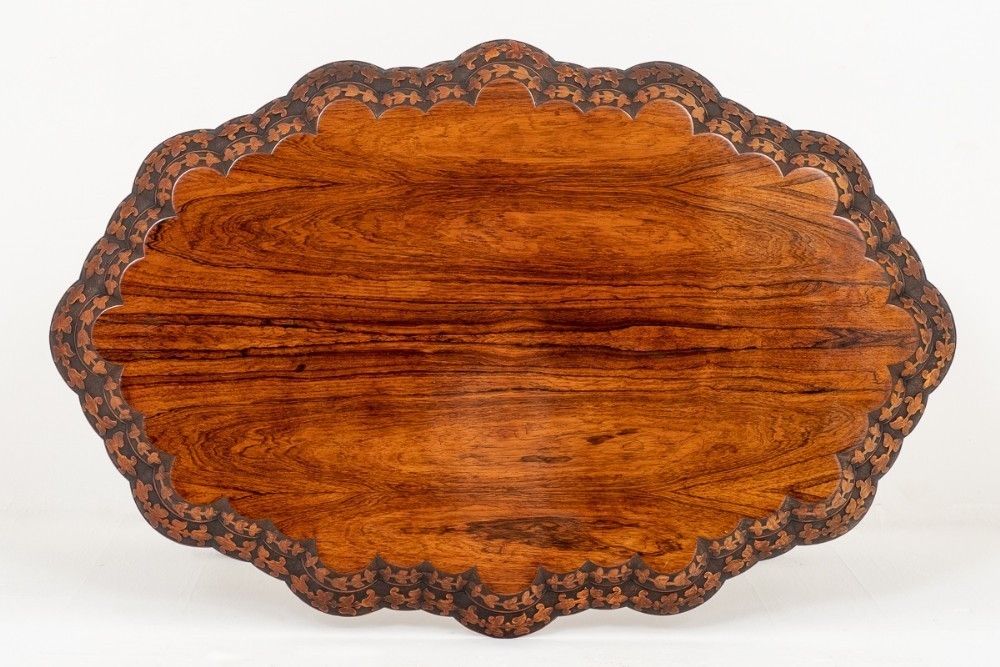 Irish Centre Table   Antique Rosewood Circa 1860 photo vintage