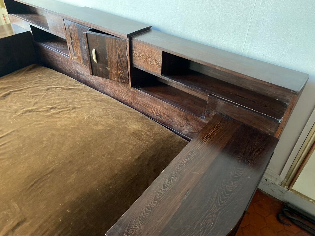 Art Deco Daybed In Palm Wood 1930 photo vinterior