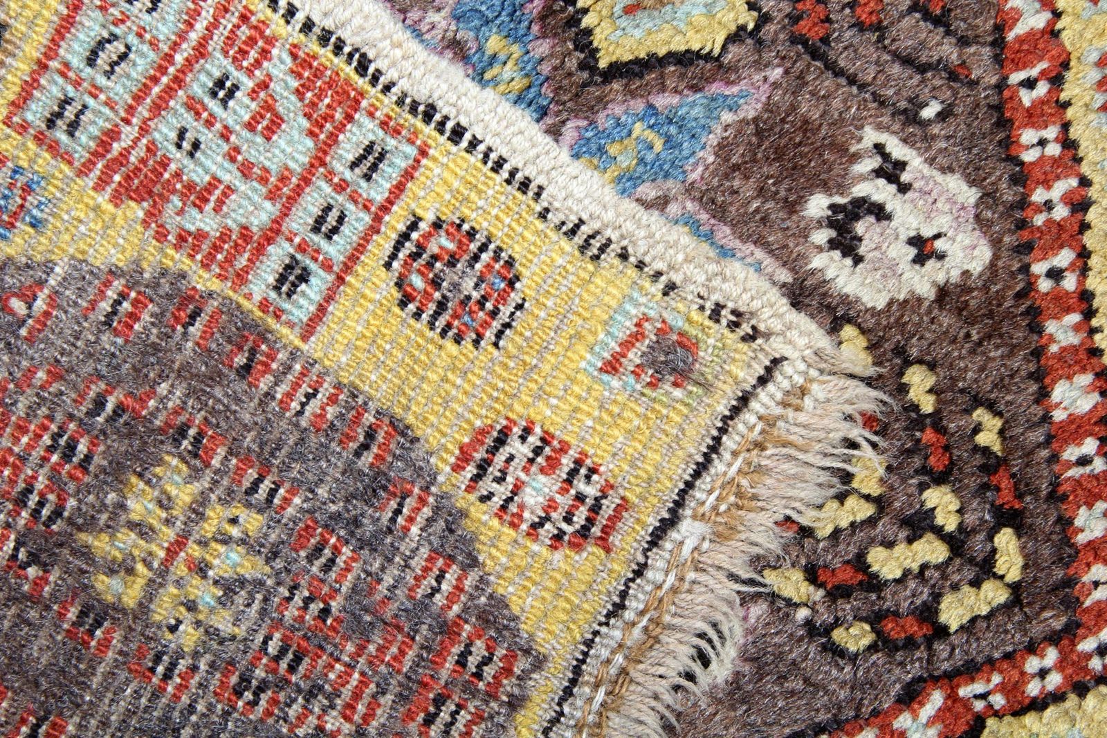 Gold Handmade Carpet Oriental Geometric Rug Tribal Living Room Rug 102x210cm photo vintage