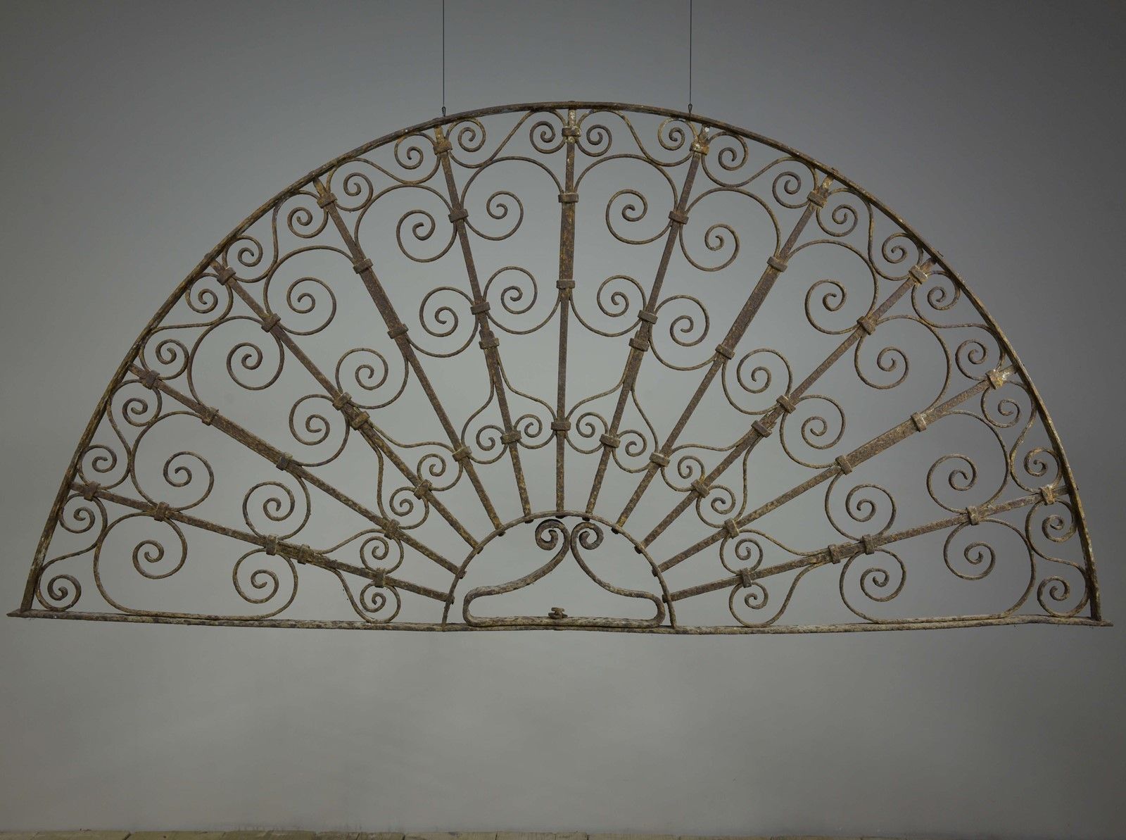 Antique Iron Demilune Overdoor Grill 2