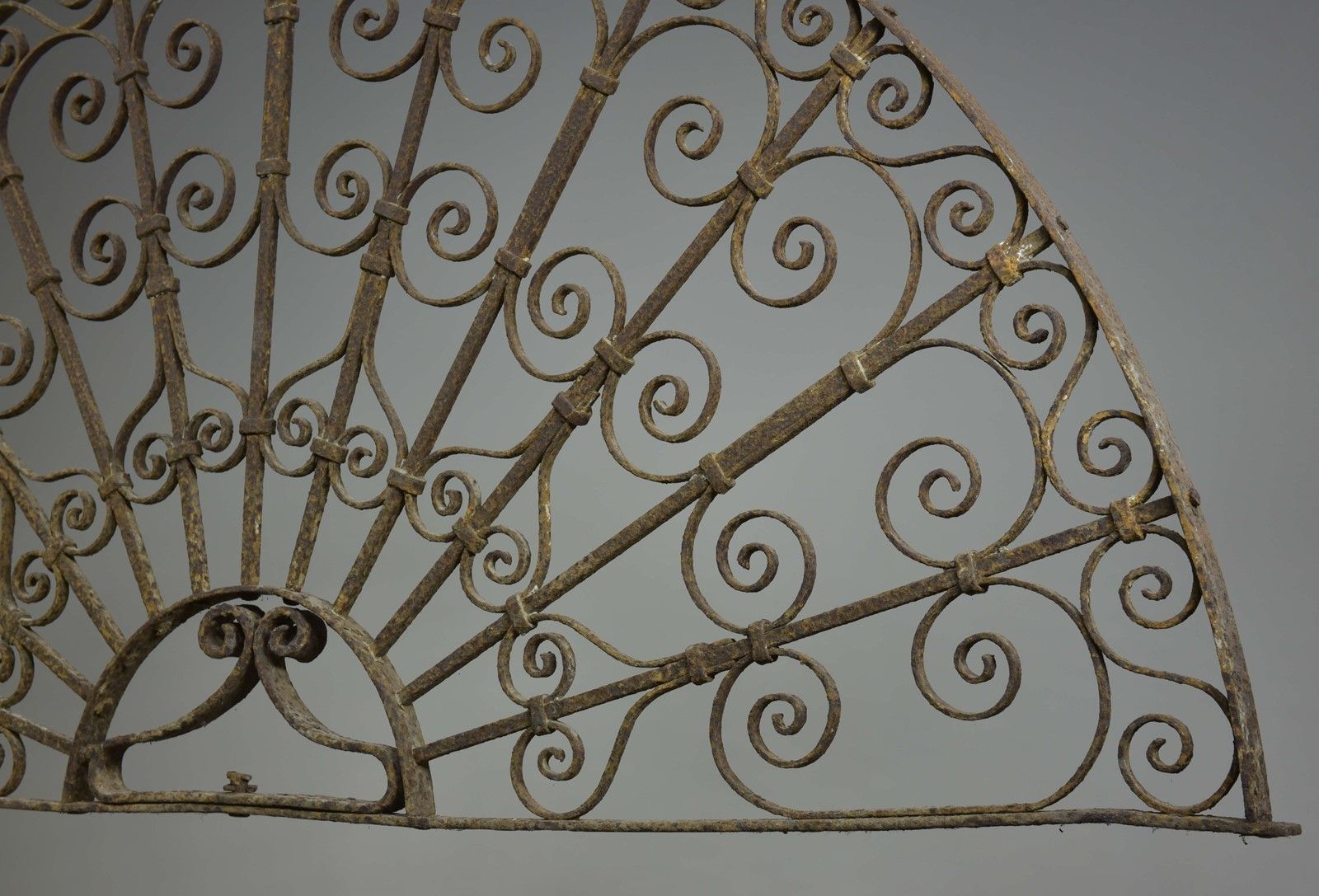 Antique Iron Demilune Overdoor Grill 2 photo Home Fixtures