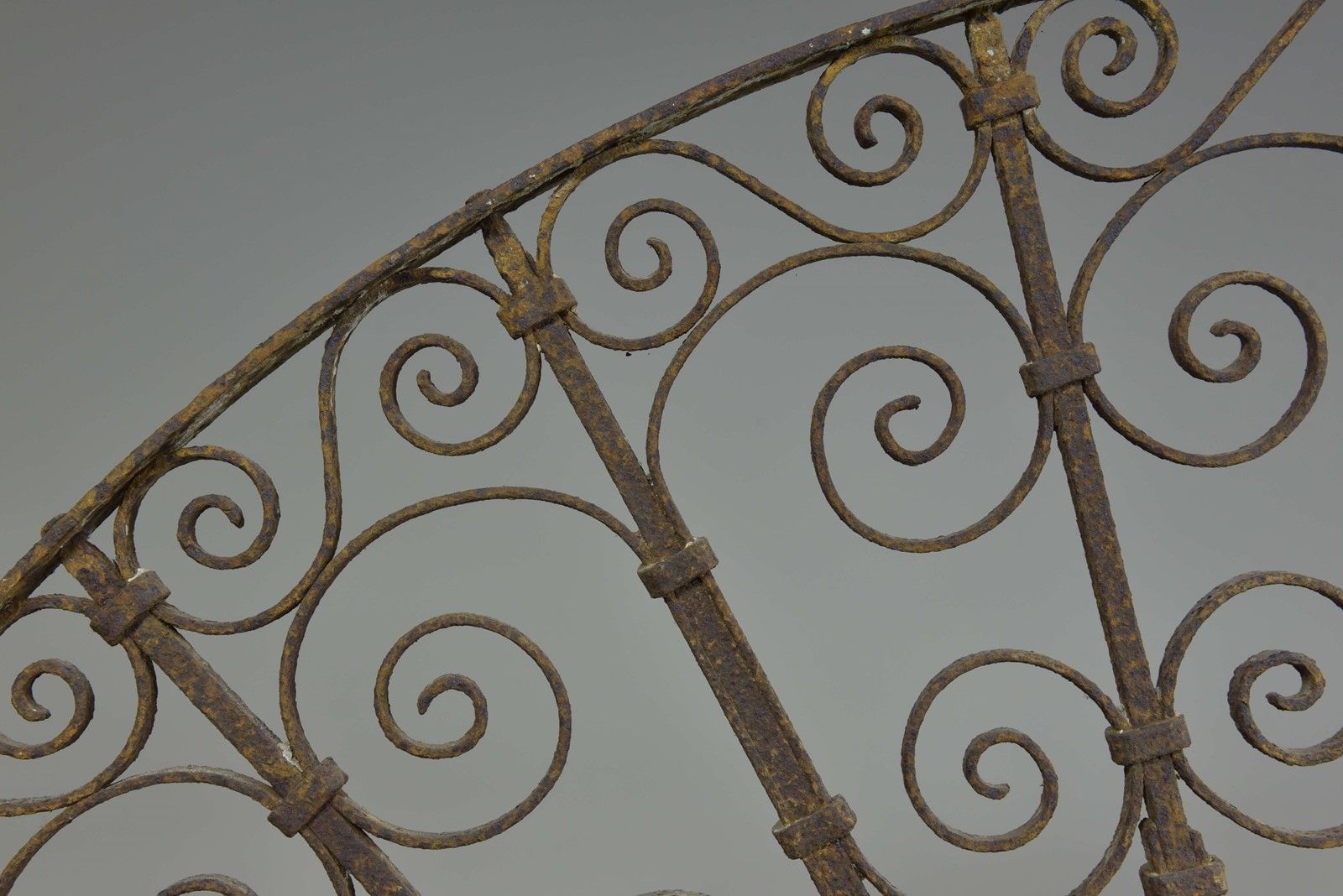 Antique Iron Demilune Overdoor Grill 2 photo vintage
