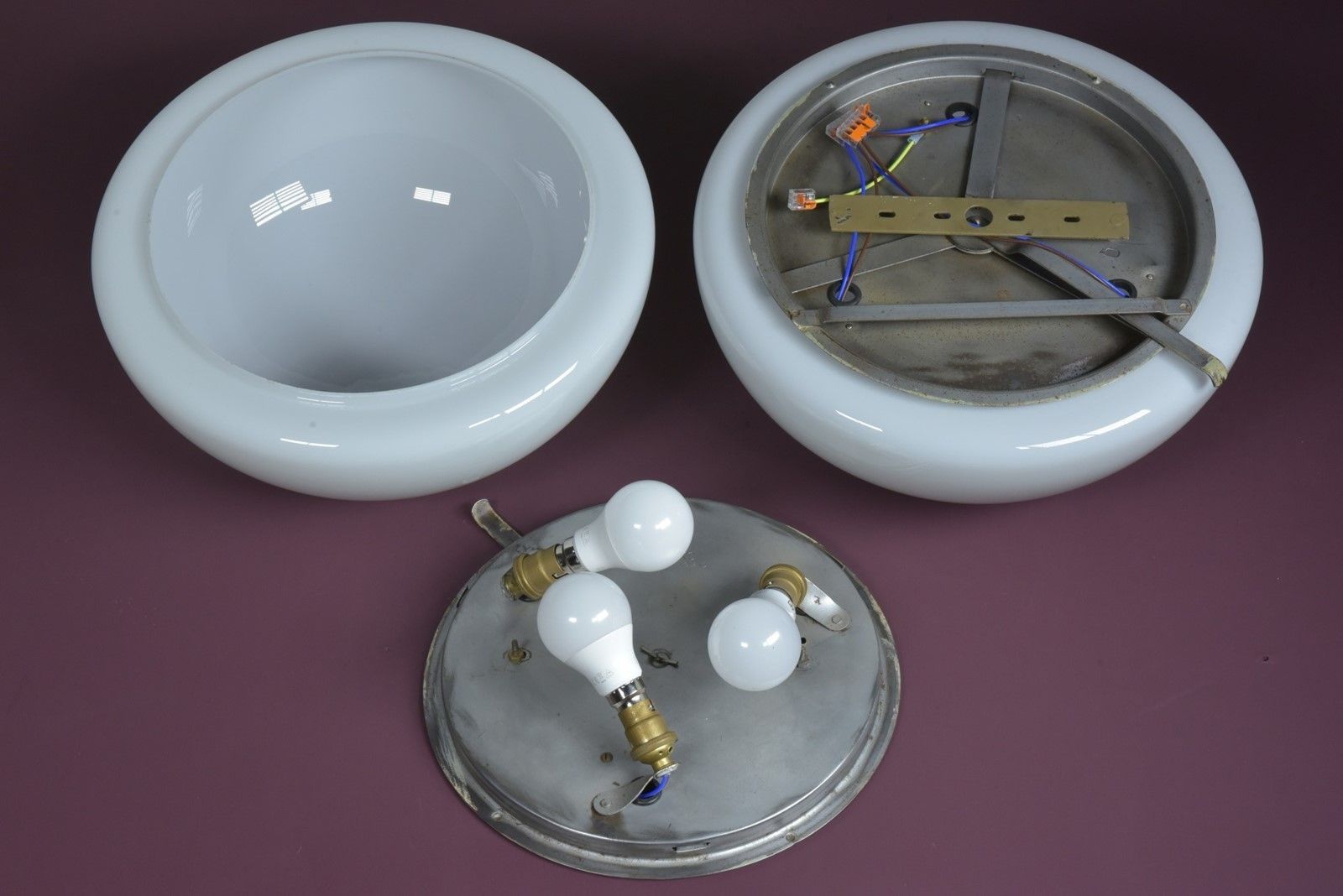 Domed Opaline Surface Mount Lights photo Lighting