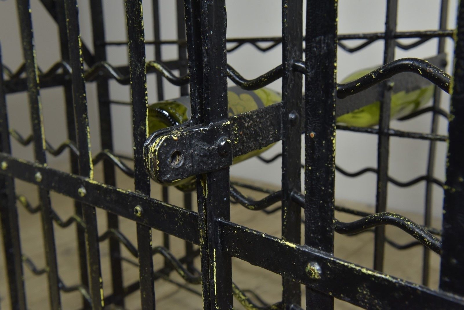 photo furniture Antique Wrought Iron Wine Rack