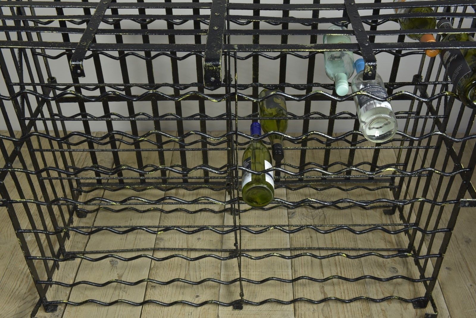Furniture Antique Wrought Iron Wine Rack photo