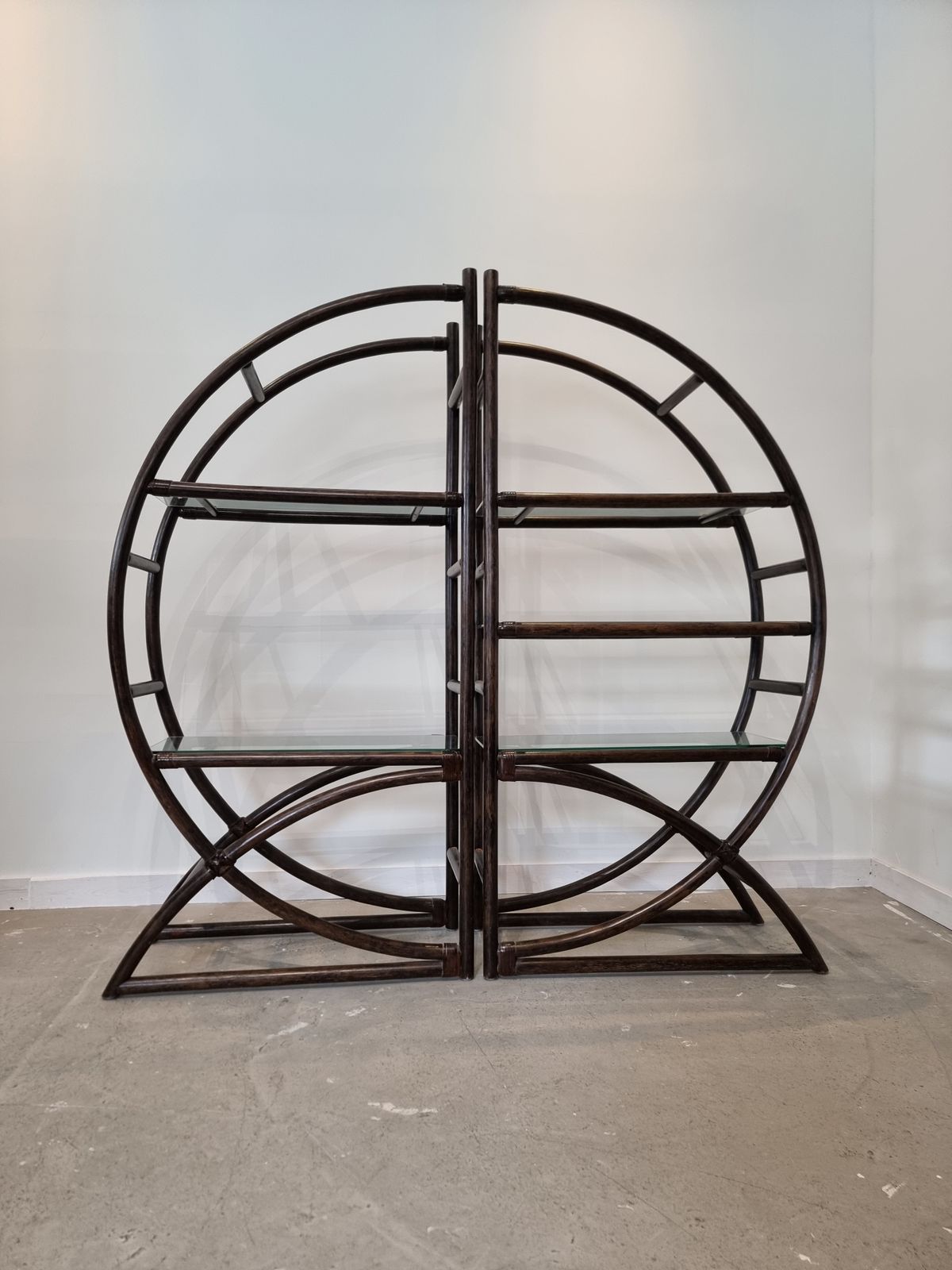 Brown Rattan Roomdivider, Boho photo buy