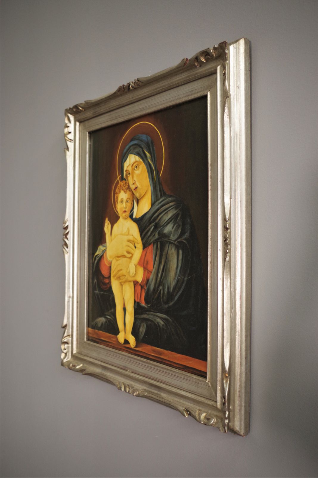 Painting Mary And Jesus 1970/1980 photo vintage