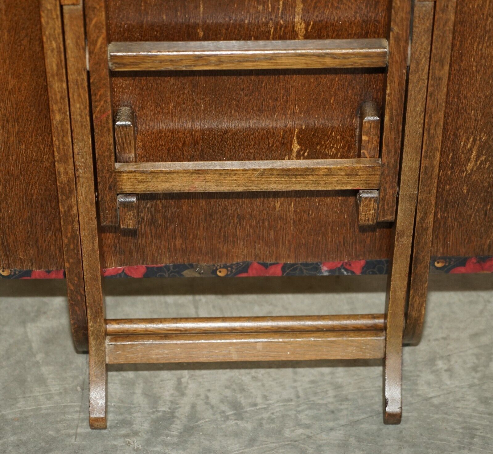 Pair Of Mid Century Modern English Oak Side End Card Wine Games Folding Tables photo vinterior