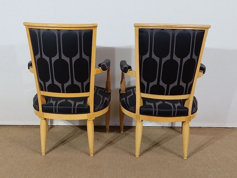Pair Of Armchairs In Solid Sycamore, Directoire Taste   1940 photo buy