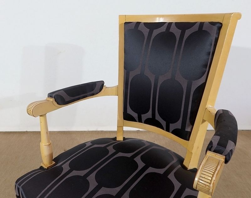 photo buy Pair Of Armchairs In Solid Sycamore, Directoire Taste   1940